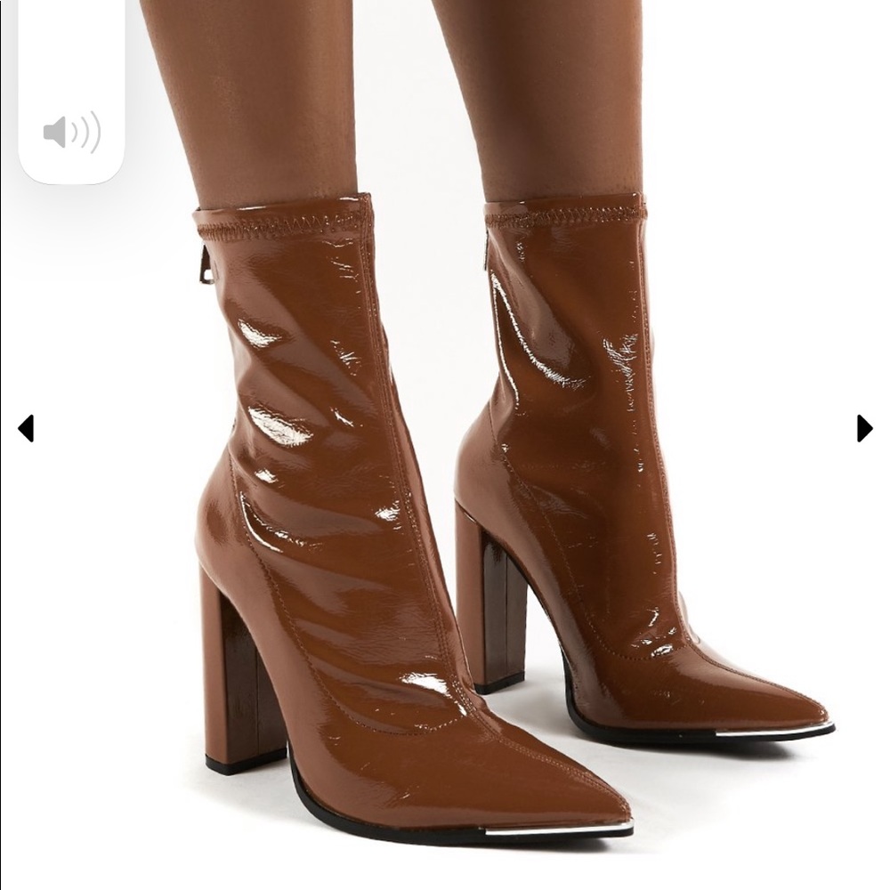 Public Desire Affection Block Heel Boots in Camel